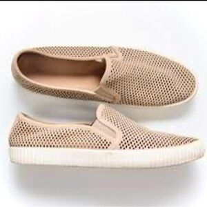 2 FOR $20Frye Camille Laser Cut Perforated Tan Leather Slip On Sneaker Shoes 8.5